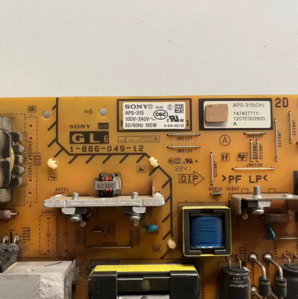 Sony KDL-40HX750 KDL-46HX750 APS-315(CH) 1-886-049-12 LCD Board
