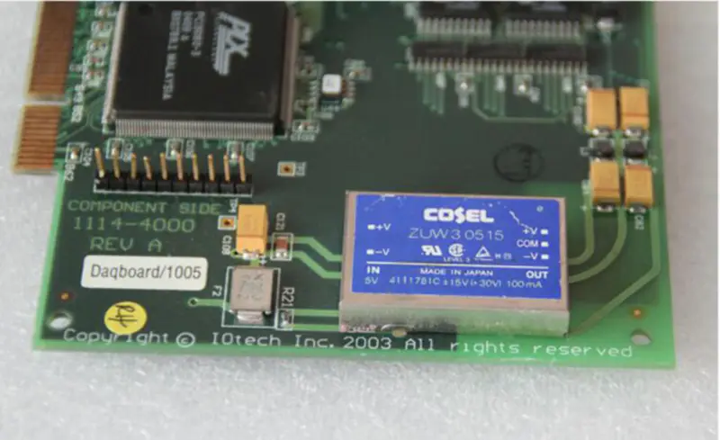 COMPONENT SIDE 1114-4000 REV A Card daqboard/1005 industrial motherboard
