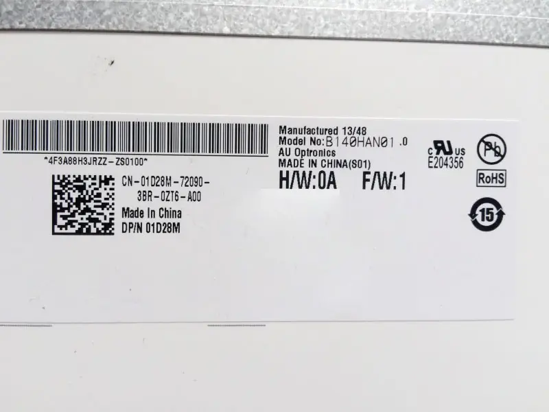 AUO B140HAN01.0 LCD panel