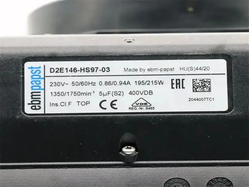 Ebmpapst D2E146-HS97-03 風扇
