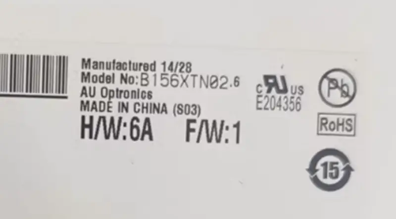 AUO B156XTN02.6 LCD-Panel