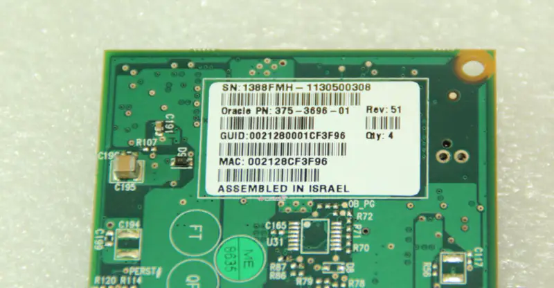 SUN 375-3696-01 X4242A 40GB 4xQDR Infiniband HCA Hauptplatine