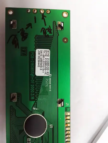 BTHQ 21608VSS-03 21608VSS-YE-TF-06-LEDYG(5V) PCB-21608S LCD-Platine