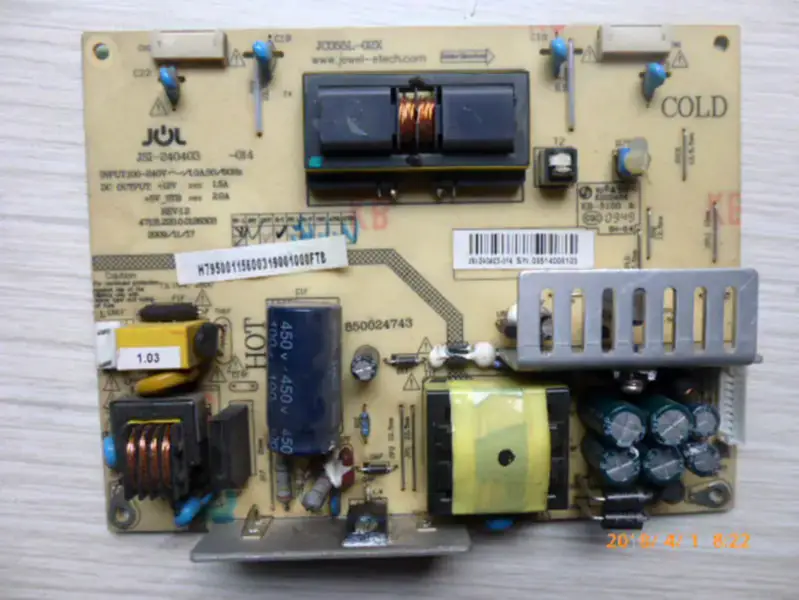 Changhong LT24720FX JSI-240403 JC055L-02X 850024743 Power Supply Board