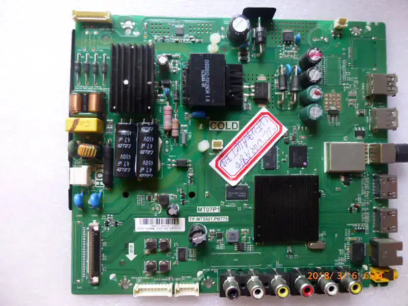 TCL D43A710 TP.MT5507.PB775 MT07P1 LVF430AUO 板