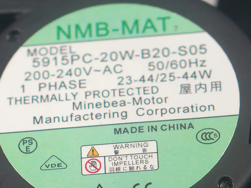 NMB 5915PC-20W-B20-S11 Metallkühler Lüfter