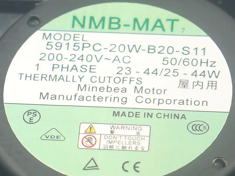 NMB 5915PC-20W-B20-S11 Metallkühler Lüfter