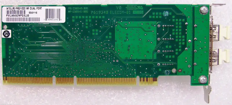 Intel PWLA8492MFG3L20 PRO/1000 MF PCI-X 雙纖維適配器