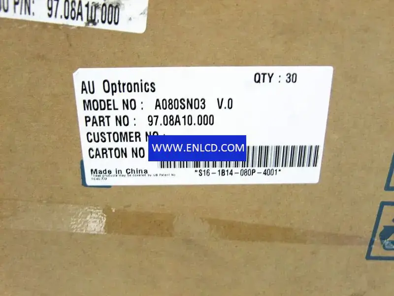 AUO A080SN03 V0 LCD面板