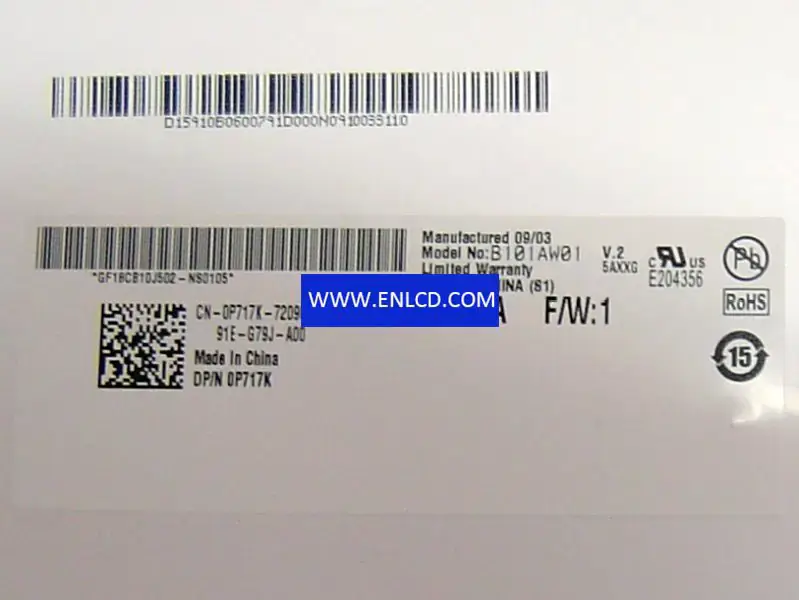AUO B101AW01 V0 HW5A LCD panel for Netbook PC