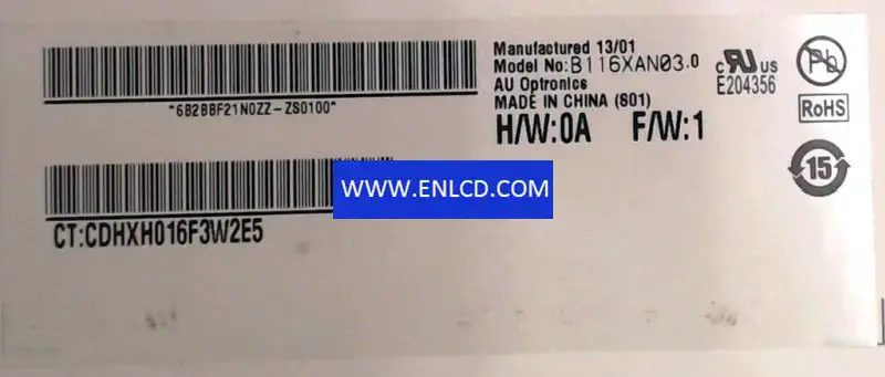 AUO B116XAN03.0 HW0A LCD panel