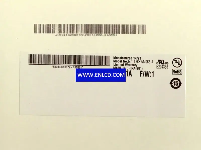 AUO B116XAN03.1 HW1A LCD panel