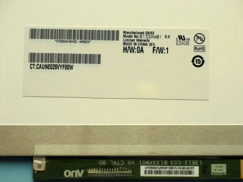 AUO B133XW01 V0 LCD面板