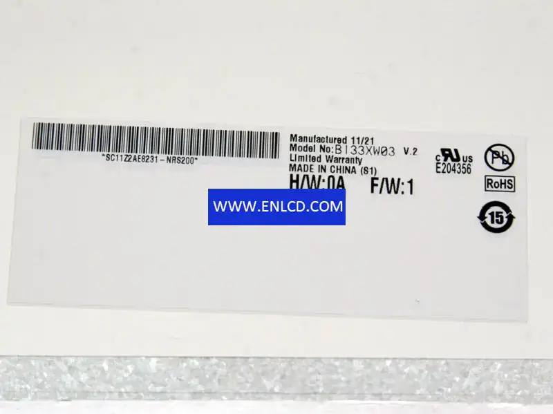 AUO B133XW03 V2 LCD panel