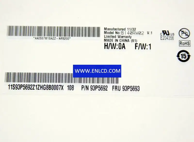 AUO B140RW02 V1 LCD面板