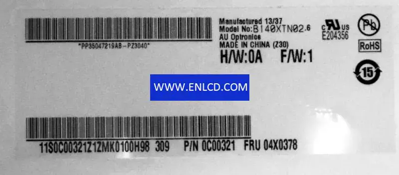 AUO B140XTN02.6 LCD panel