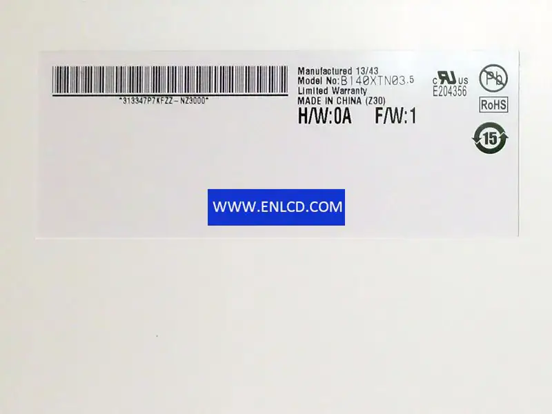 AUO B140XTN03.5 LCD panel for Laptop