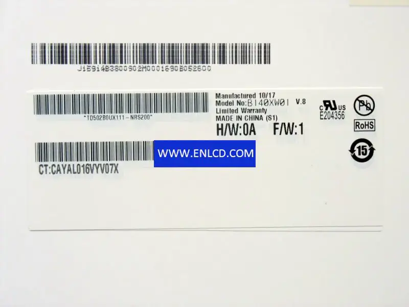AUO B140XW01 V8 LCD panel for Laptop