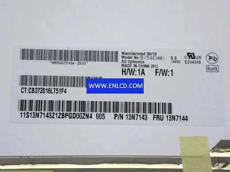 AUO B154EW01 V8 LCD面板
