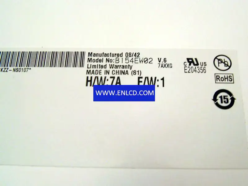 AUO B154EW02 V6 LCD面板