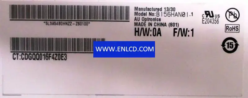 AUO B156HAN01.1 LCD-Panel