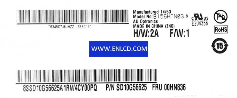 AUO B156HTN03.5 LCD panel for Laptop