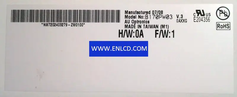 AUO B170PW03 V3 LCD panel