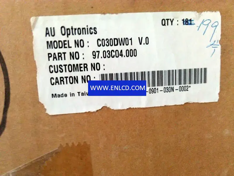 AUO C030DW01 V0 汽車顯示LCD面板