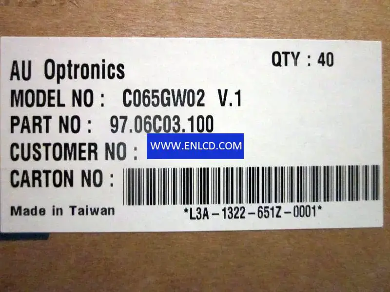 AUO C065GW02 V1 LCD panel Automotive Display