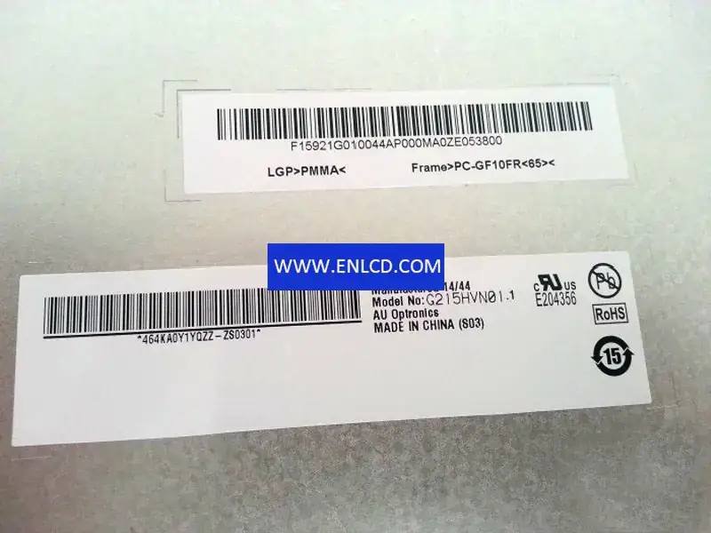 AUO G215HVN01.1 S03 LCD panel for Industrial Application