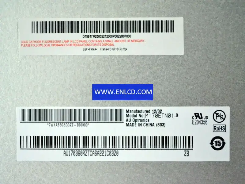 AUO M170ETN01.0 LCD面板桌面監視器