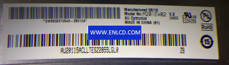 AUO M201EW02 V8 LCD面板
