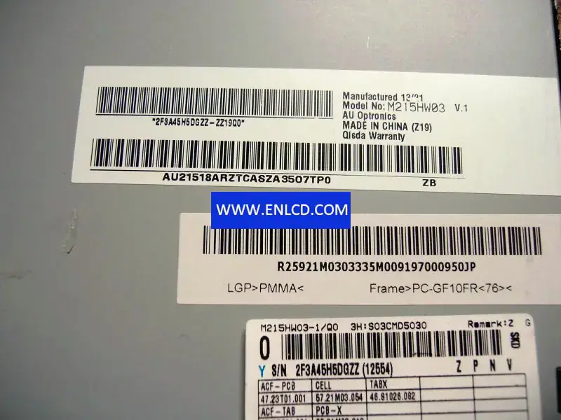 AUO M215HW03 V1Q0 LCD panel