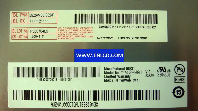 AUO M240HW01 V0 LCD面板