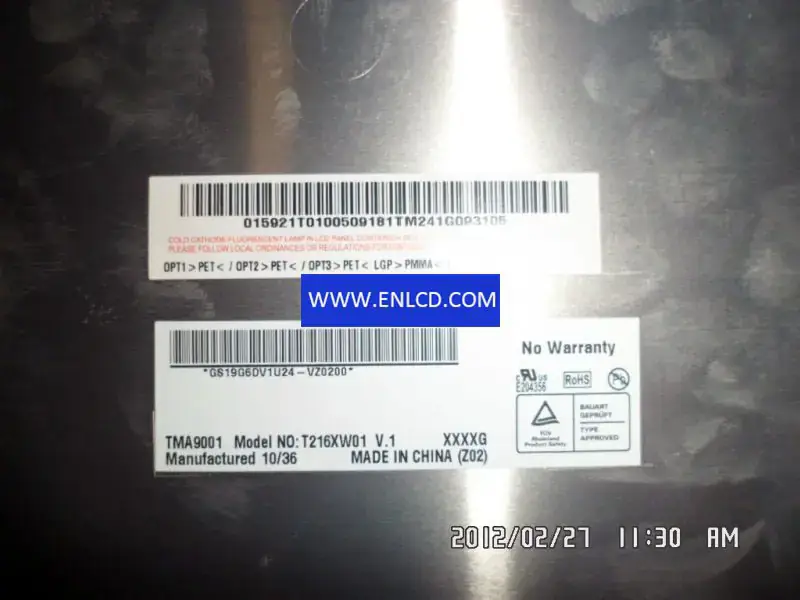 AUO T216XW01 V1 LCD面板