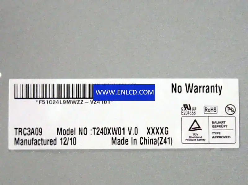 AUO T240XW01 V0 LCD面板