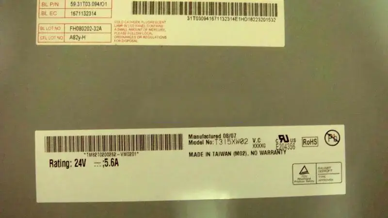 AUO T315XW02 VC LCD-Panel