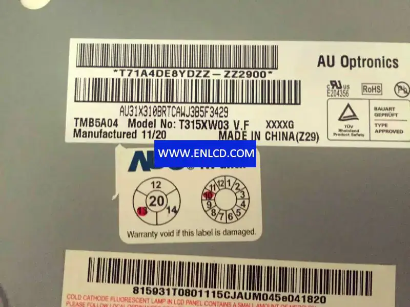 AUO T315XW03 VF LCD面板