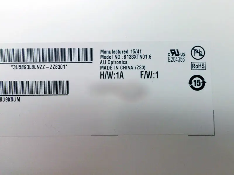 AUO B133XTN01.6 HW2A LCD-Panel