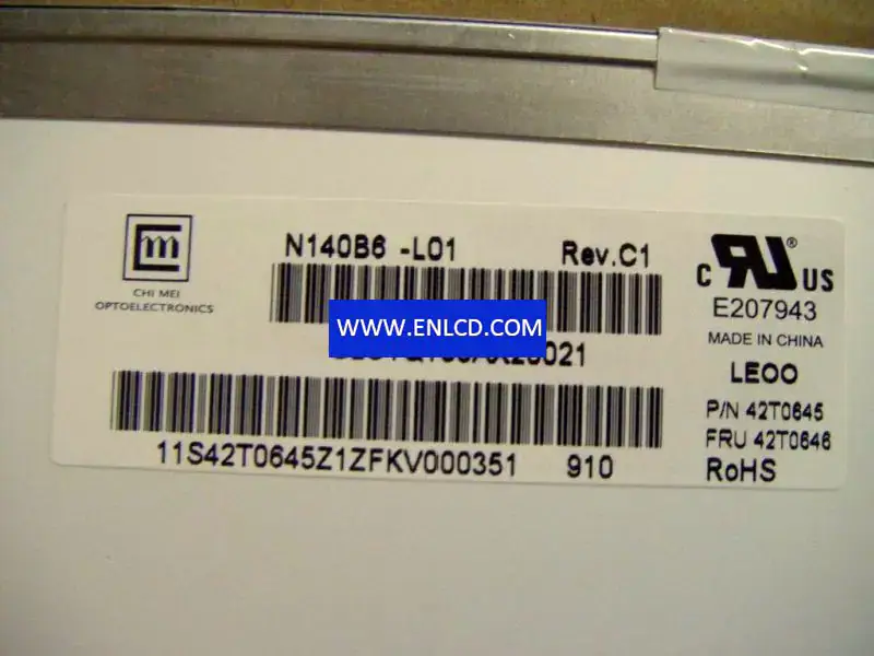 Innolux N140B6-L01 LCD panel replacement for Laptop
