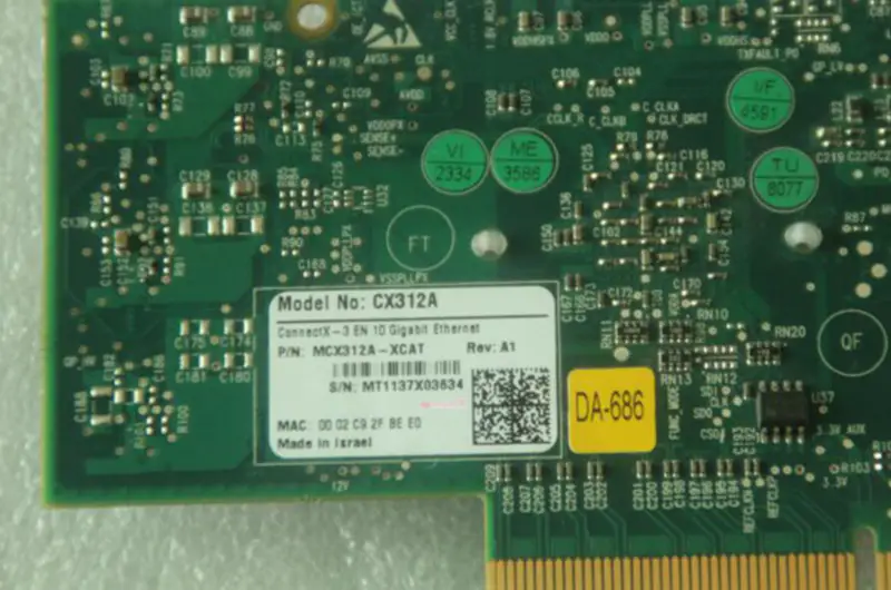 Mellanox ConnectX-3 EN CX312A MCX312A-XCAT Dual Port 10 Gigabit Ethernet Adapter
