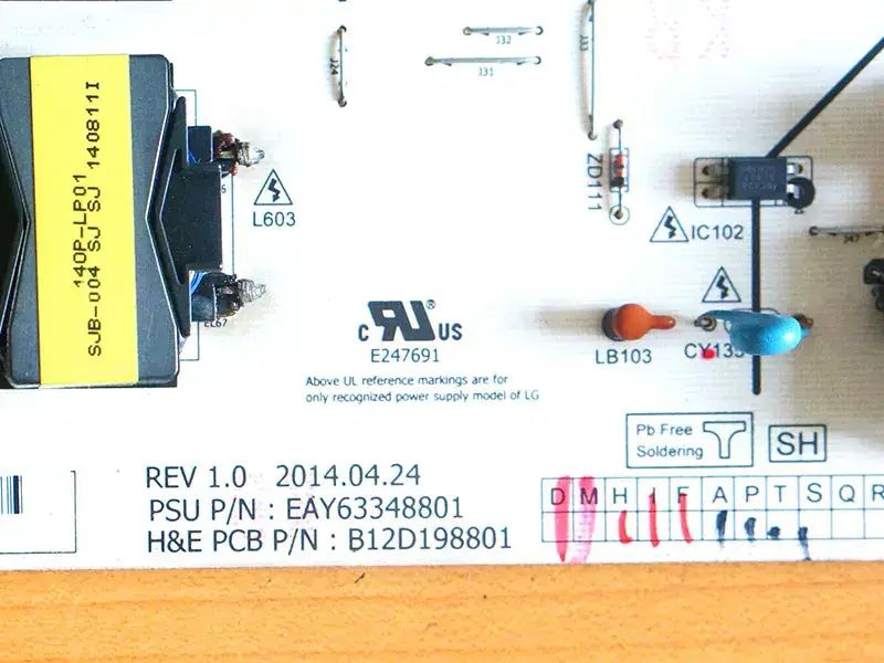 LG 55EC9300-CA 主機板