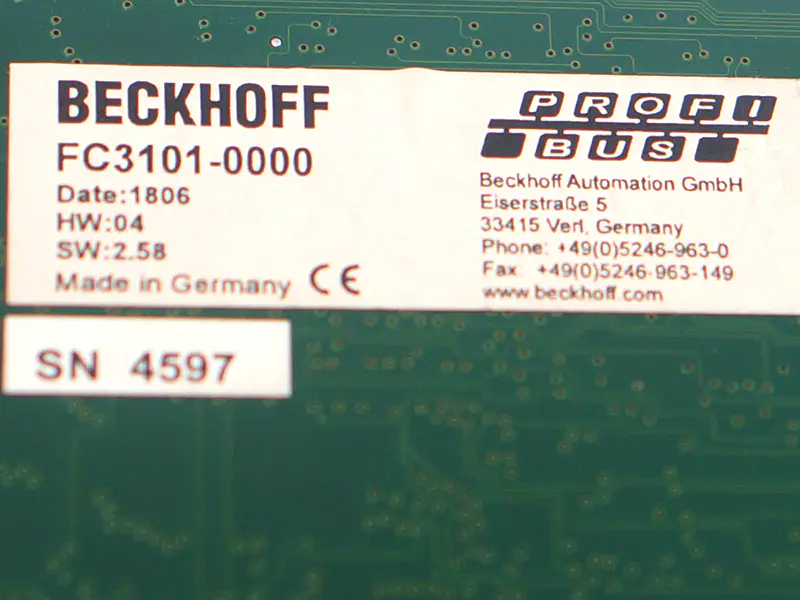 BECKHOFF FC3101-0000 Profibus-Karte industrielle Hauptplatine