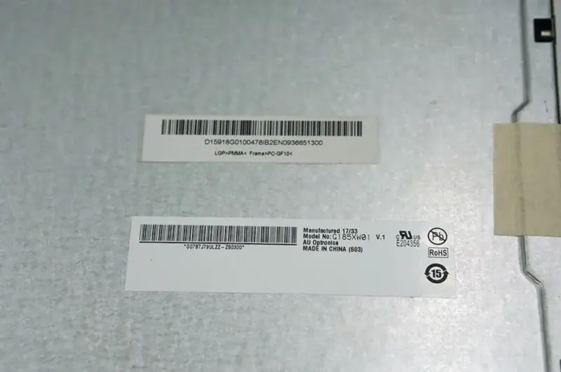 AUO G185XW01 V1 LCD面板