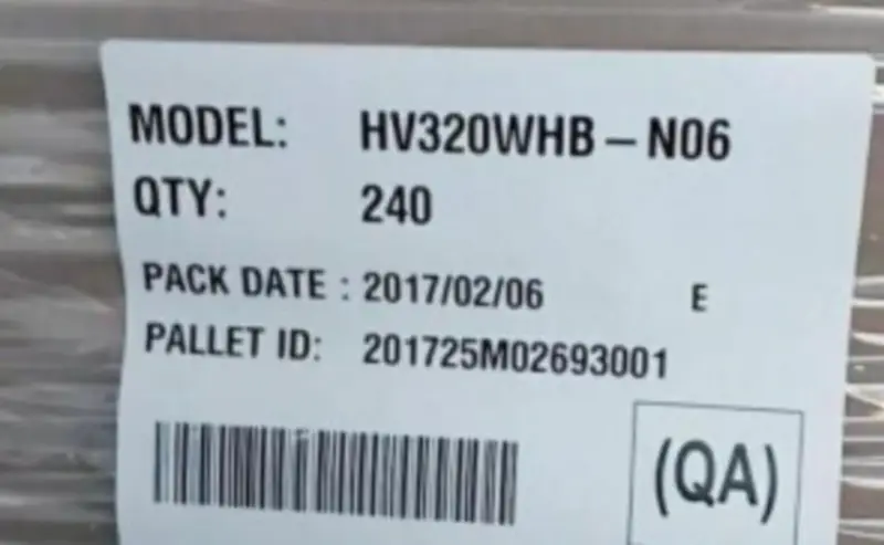 BOE HV320WHB-N06 LCD panel