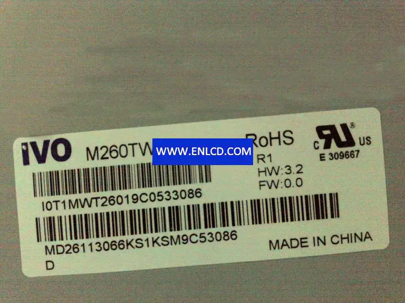 IVO M260TWR1 R1 LCD panel replacement