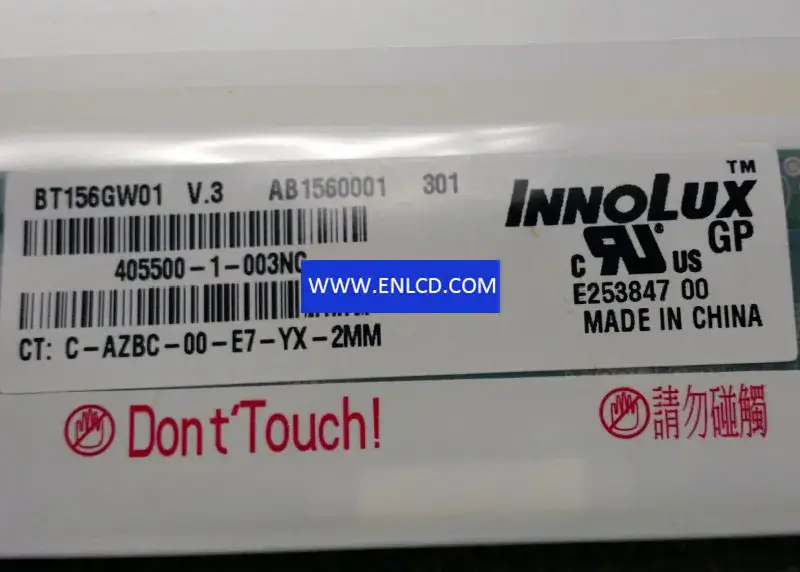 Innolux BT156GW01 V.3 LCD panel replacement for Laptop