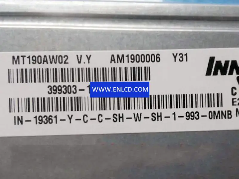 Innolux MT190AW02 V.Y LCD panel