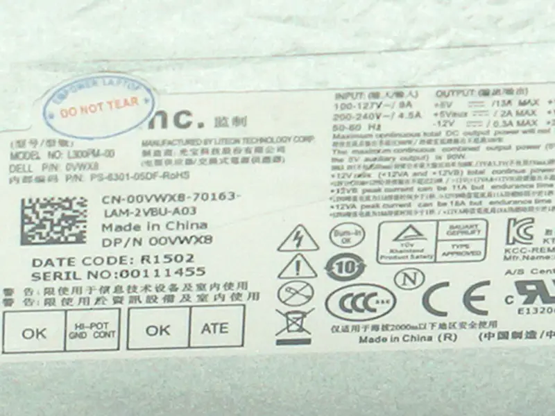 Dell 390 790 990 300W L300PM-00 D300EM-01 HU300PM-03 HU300AM-00 B300PM-02 D300PD-00 HK400-14FP Netzteil