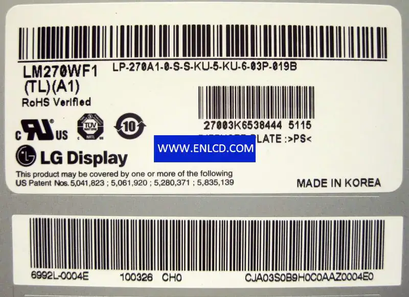 LG Display LM270WF1-TLA1 LCD面板